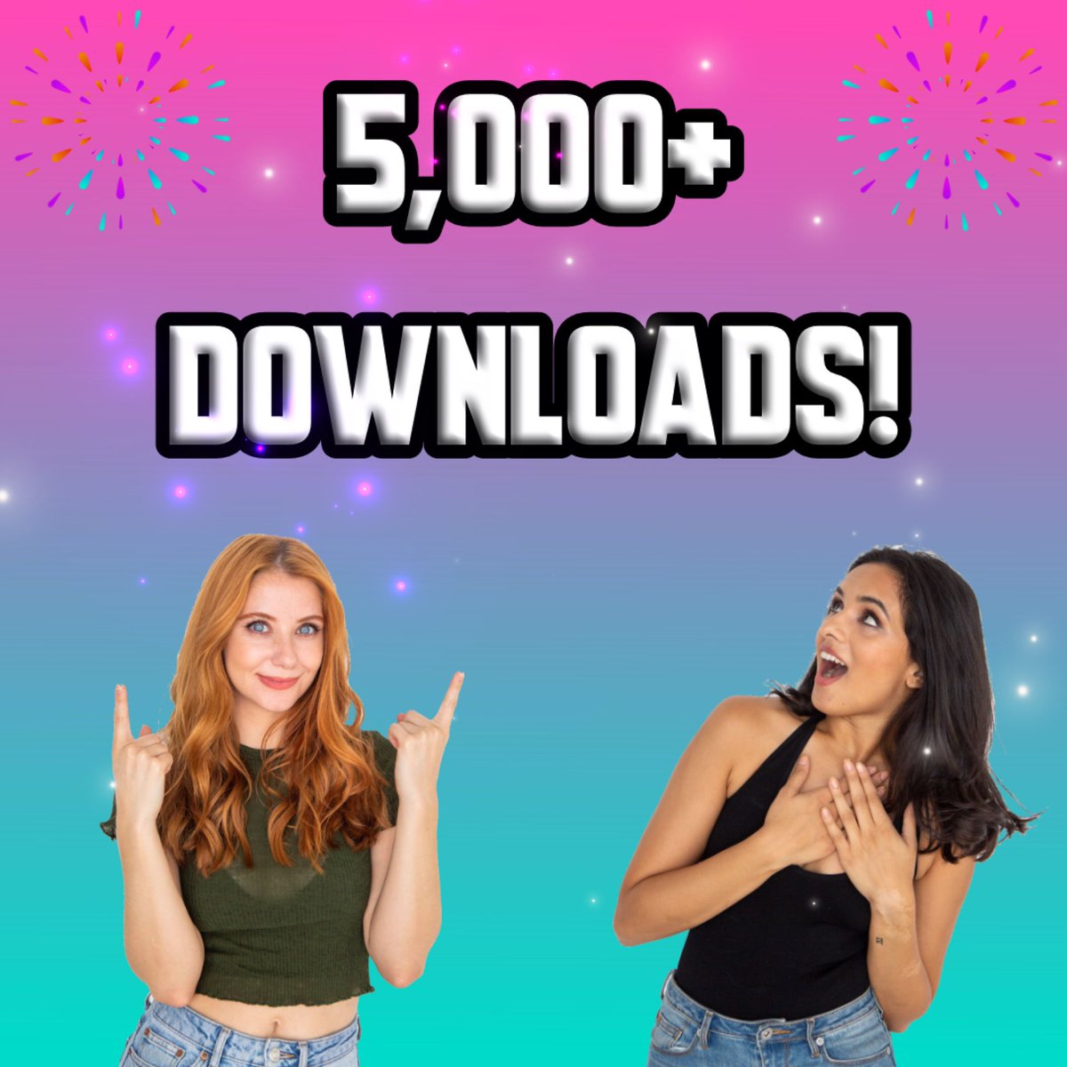 5,000+ downloads! 😳 Umm excuse you? We’re totally honored. Thank you so much!! Keep spreading the word friends. Much more craziness headed your way 😜