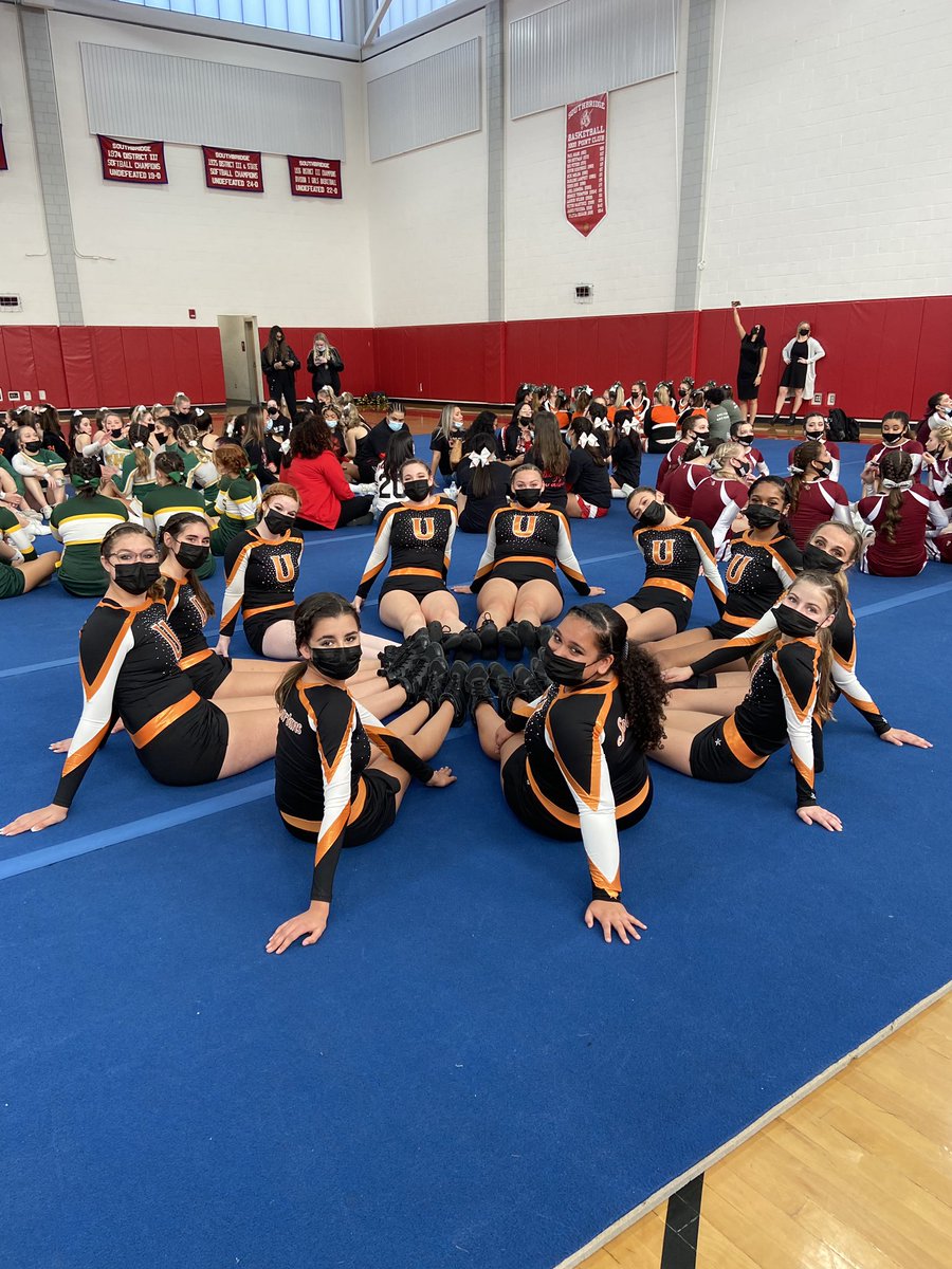 uxbridge_cheer's tweet photo. Congratulations the UHS Cheer team for first place at the SWCL Championship!! You will see us at Regionals!! GO U!! 🧡🖤 https://t.co/tdSPbipuEs