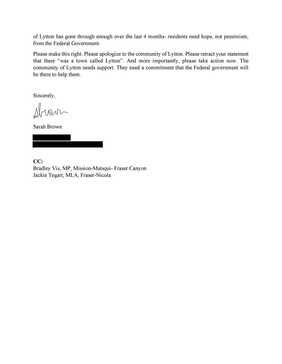 My letter to <a href="/JustinTrudeau/">Justin Trudeau</a> regarding his comments at #COP26 that there "was a town called #Lytton". 

WAS a town called Lytton? There still IS a #Village called Lytton. It hasn't gone anywhere.

<a href="/GlobalBC/">Global BC</a> <a href="/VancouverSun/">The Vancouver Sun</a> <a href="/CBCNews/">CBC News</a> <a href="/deed5/">Denise O'Connor</a> @EdithLK @JenThoss