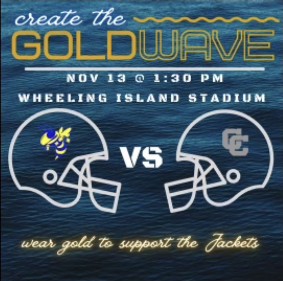 _MHSFootball_'s tweet photo. We talking about Playoffs?? Oh yeah we are! Saturday, November 13th at 1:30! Moorefield travels to Wheeling Island to take on Wheeling Central. Show up, Be Loud, and BE GREAT!! #createthe🌊 https://t.co/c7CbNZCxRe
