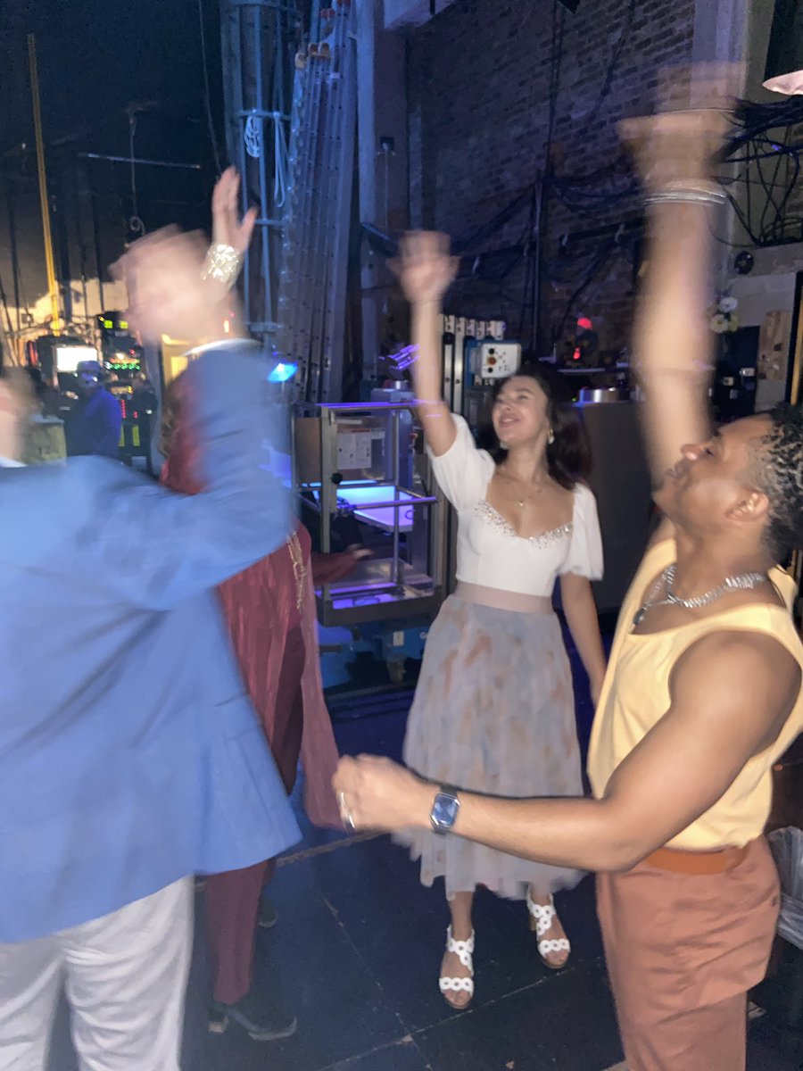 CaroleeCarmello's tweet photo. Last day @Paper_Mill with these talents! #preshowhuddle #songsforanewworld #livetheater @andrewkober @romanwbanks @MiaPinero https://t.co/8ITOi5NQby
