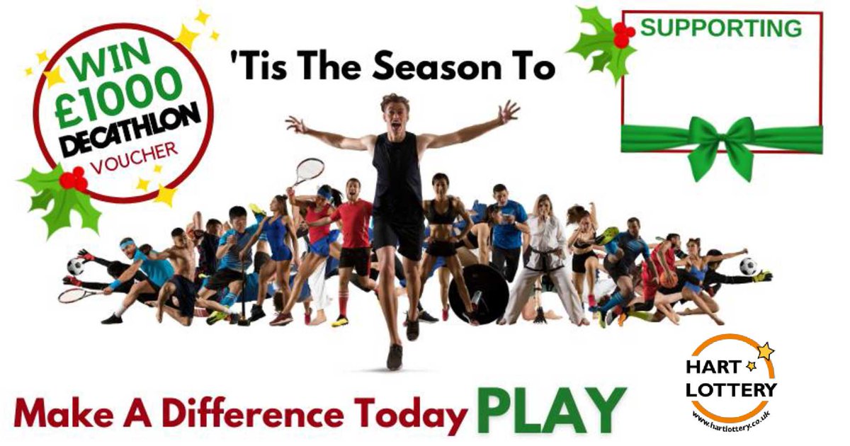 Choose to make a real difference to the community for £1 a week through <a href="/HartLottery/">Hart Lottery</a>.

Be in the draw on the 1st of January 2022 for your chance to WIN a £1,000 DECATHLON voucher to spend on 70+ sports, nutrition &amp; body care products!

Play the Lottery - hartlottery.co.uk