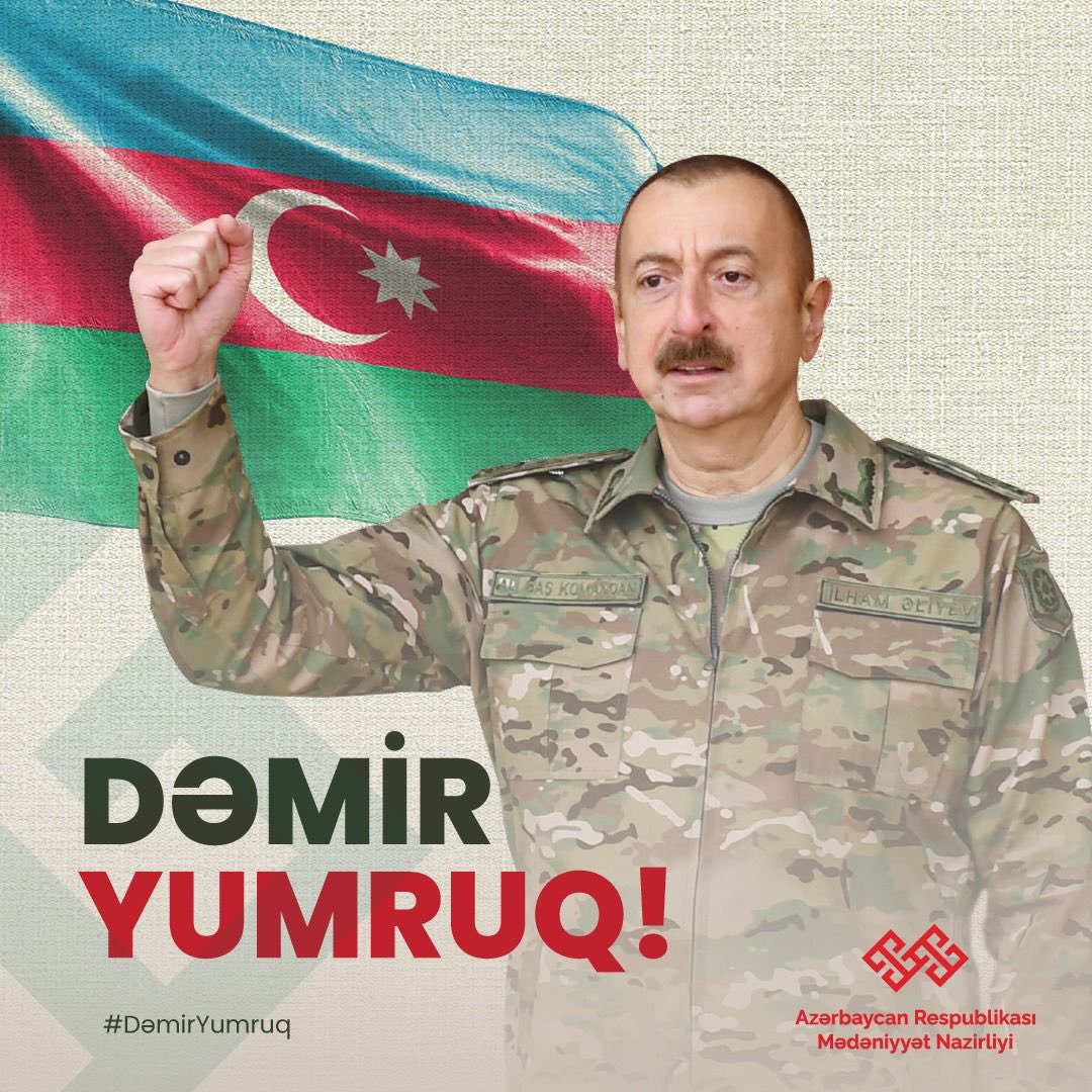 Anar_Karim's tweet photo. Zəfər Günümüz mübarək olsun! Zəfərimiz əbədi və daim olsun! Zəfərlərimiz bol olsun! #ZəfərGünü #QarabağAzərbaycandır #DəmirYumruq https://t.co/MOQ9JwnmNF
