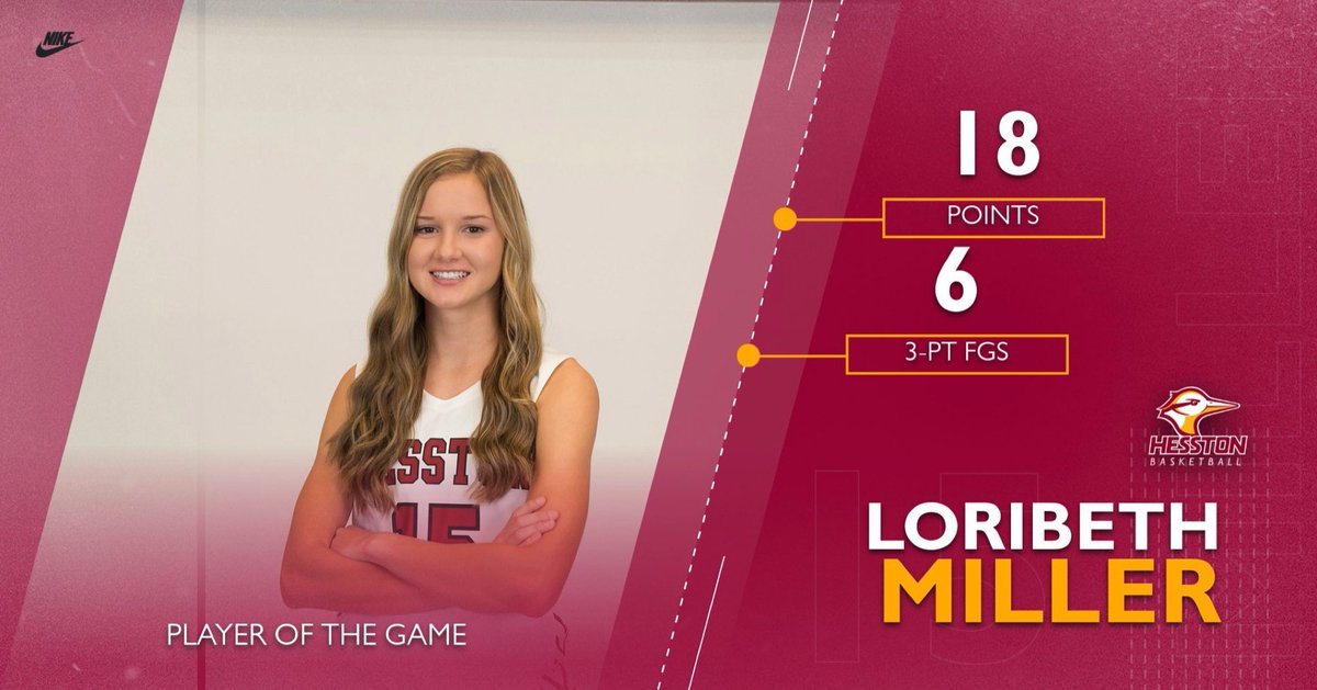 HesstonWBB's tweet photo. A little late, but yesterday’s Player of the Game…. @miller_loribeth!!! #fearthenest https://t.co/AbzGgsmkXL