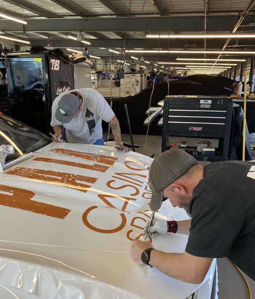 teamlivefast's tweet photo. Huge thank you to @Lv8Group for coming to the track first thing and getting our @PalaCasino car ready for  Championship Weekend! https://t.co/B3x6hwaXGA