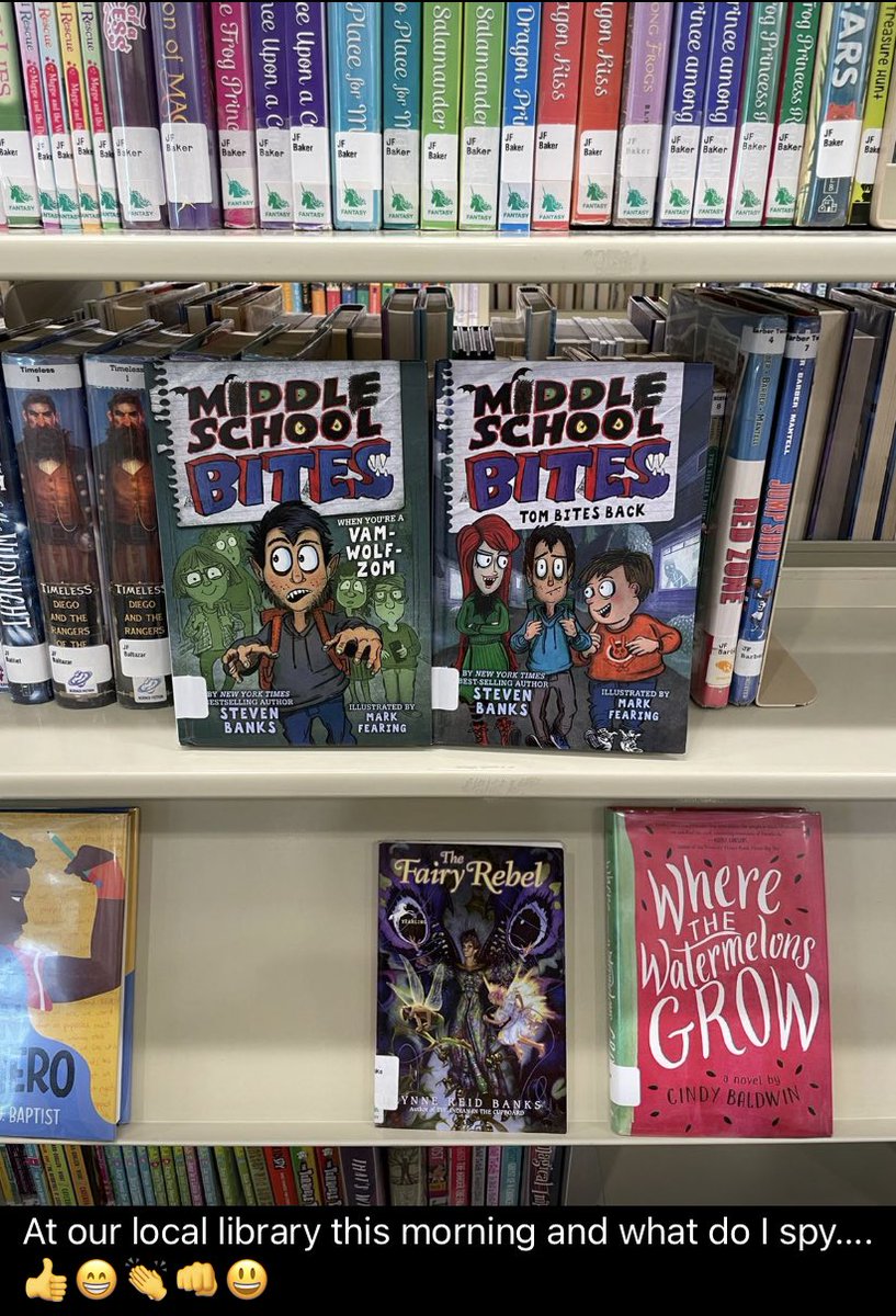 vamwolfzom's tweet photo. I love libraries #middleschool #holidayhousebooks #vamwolfzom #middleschoolbooks #markfearing #middleschoollibrary #middleschoollibrarian #vampire #werewolf #zombie #library #librarians https://t.co/Fd0OY4IKdB