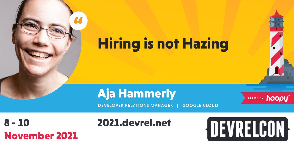 devrelcon's tweet photo. Freshmen, fret not. Hiring is NOT hazing, especially in the devrel community! @Google's @the_thagomizer welcomes you with open arms (at a COVID-safe distance) to her talk at #DevRelCon 🤗

Get your FREE ticket at https://t.co/tx3j9vmGpX hosted Nov 8-10 #ManagingATeam #DevRel https://t.co/4WOGCeFHvq