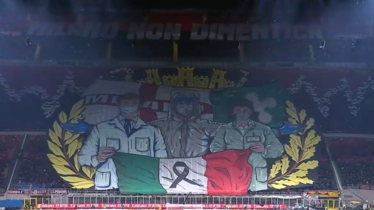 yleniaindenial1's tweet image. "MILANO NON DIMENTICA"

coreografia stupenda e commovente ❤️🖤 #MilanInter