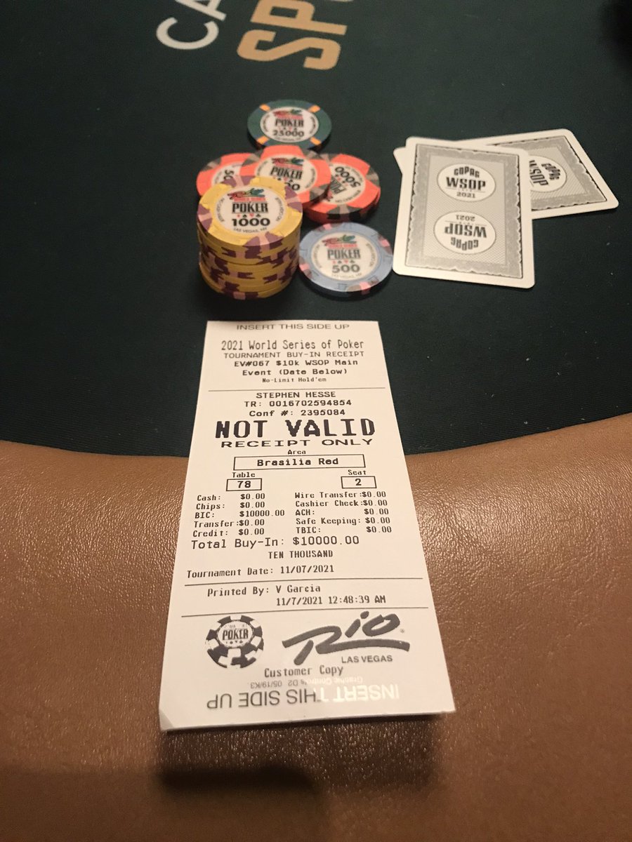 HesseFest's tweet photo. We’re in action @wsopmainevent lfggg https://t.co/ahZuEtQSbY