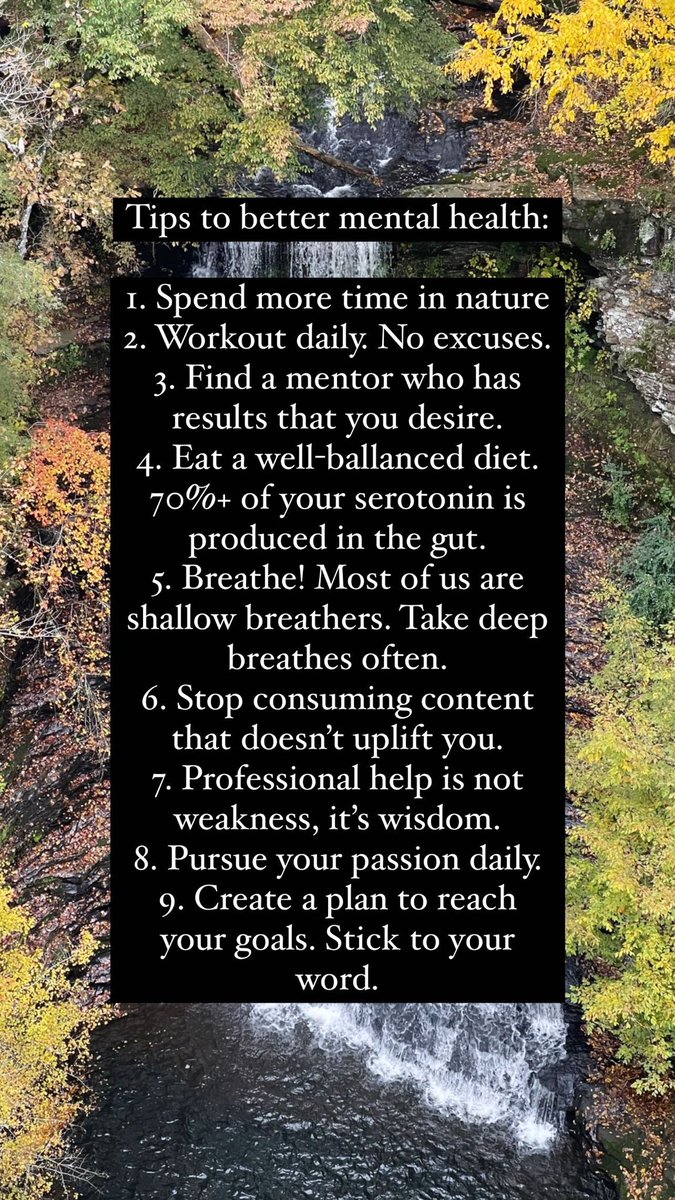 Tips to better mental health: