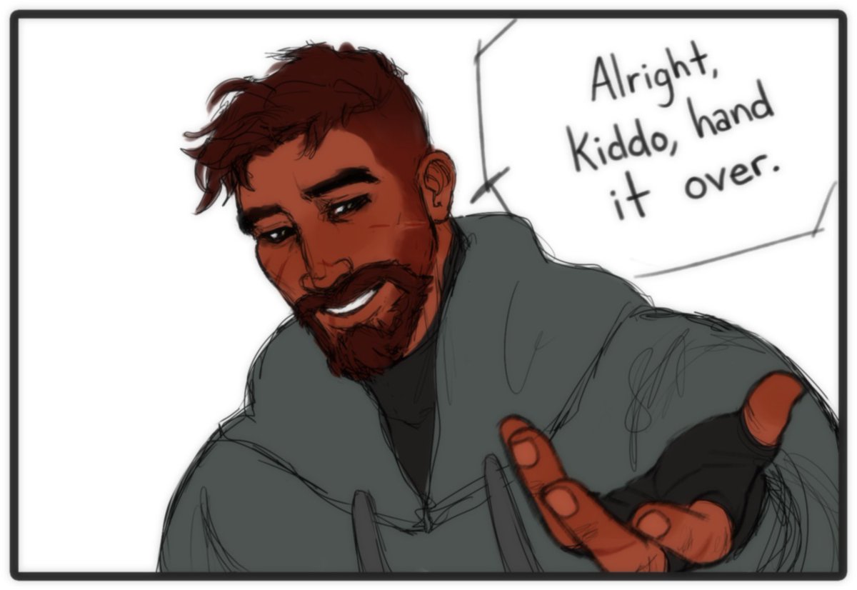 I'm excited to share with ya'll Beanie comic, a.k.a. me having lotsa feelings about Reyes & Cass <3
Someone's a little thief. (1/3)