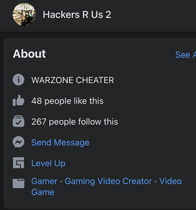 booleanfool's tweet photo. See anything wrong here @FacebookGaming? Blatant hackers in your Level Up program, which means he's getting paid to cheat. https://t.co/Tb80fmSBpV