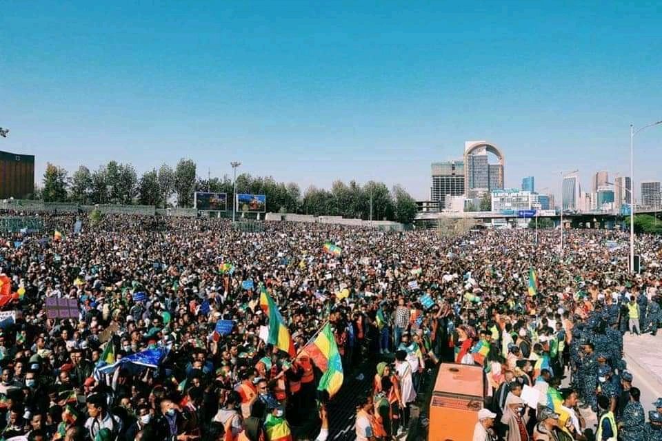 So, this happened today in #AddisAbaba and yet, most
#FakeNews western medias didn't have the appetite, the
interest, and the courage to cover it! Why? Because it
doesn't fit into the false and ill intended narrative they are
trying to portray against #Ethiopia! #NoMore