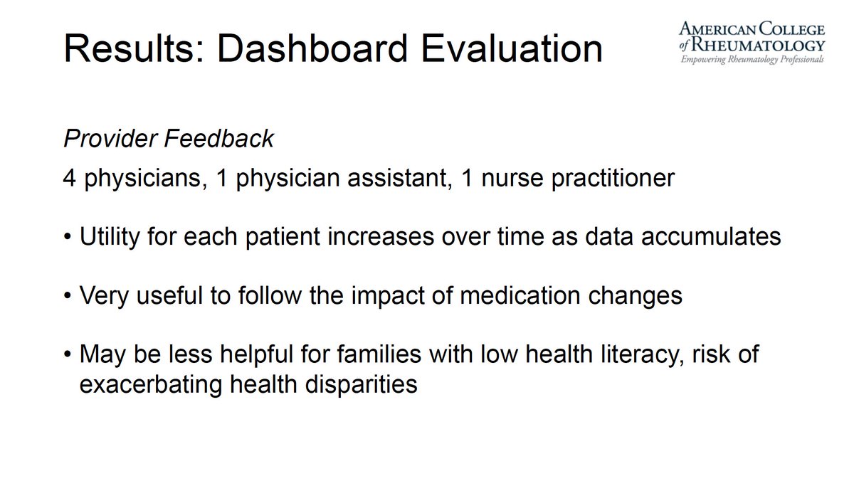 DrPedsRheum's tweet photo. @dsoulsMD 0977 @ericalawson 

Point-of-care dashboard for #JIA in EPIC EHR
📌design and evaluation (family + provider)
👍really helpful to see all the data fields and use it in patient care
👍towards co-production of care

#ACR21 #PedsRheum https://t.co/IKKxTTgAuB