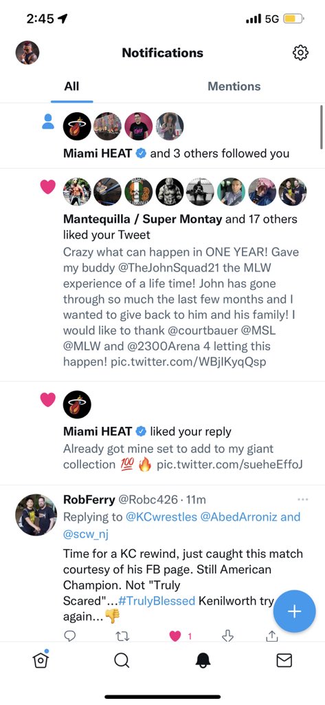 KCwrestles's tweet photo. Yo my life is madeπ₯π― #HeatFanForLife Thank you @MiamiHEAT ππ½π― https://t.co/tATT4ordWW