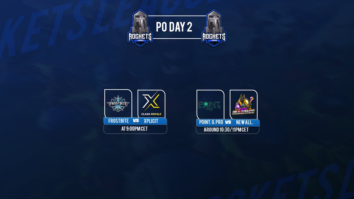 RocketsLeague1's tweet photo. ๐#RLS7 Playoffs Day 2
@FrostbiteCR vs. @ggxplicit
@POINTMobileGG Pro vs. @NewAlliance_GG
๐ดLive on: https://t.co/aArhp3TXnG https://t.co/uQjmW6BJyS