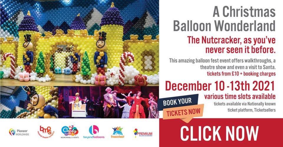lucykellyhomer's tweet photo. Tickets on sale for @bmosmusicals most unique event yet. A musical adaption of the Nutcracker, all taking place in a massive balloon set. It will be truly magical #bigballoonbuild #thenutcracker #musicaltheatre https://t.co/QPCxMM1OpU