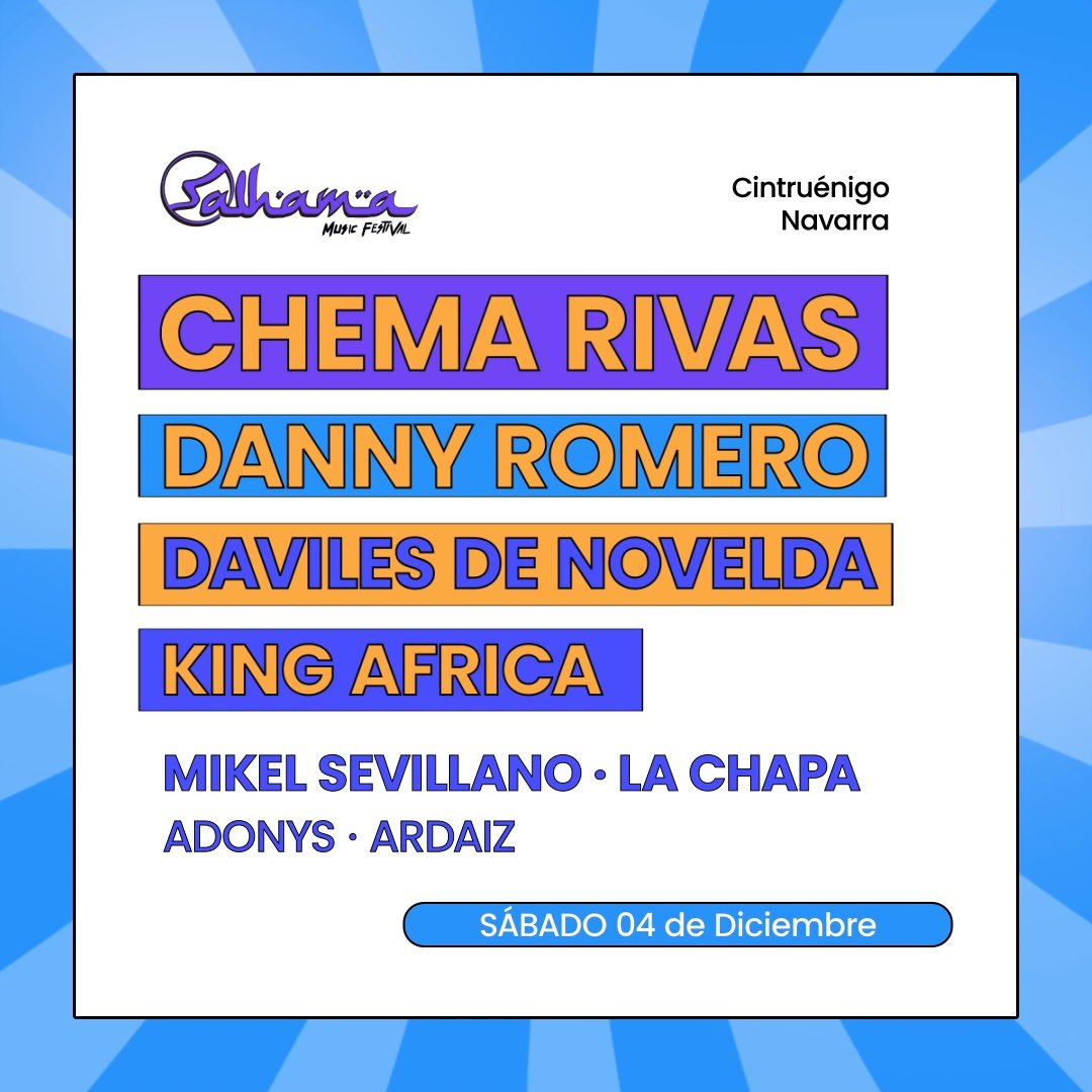 alhamafest's tweet photo. 🚨 AVANCE SÁBADO Y SORTEO 🚨

Celebramos nuestras confirmaciones del sábado sorteando 5 abonos individuales (exclusivos Twitter) para el sábado 4 de Diciembre ¡Es muy fácil!

1️⃣ Sigue nuestra cuenta @alhamafest 
2️⃣ Da RT y MG a este tuit

Tienes hasta el D.14 para participar,🤞🏻🍀 https://t.co/jk9YVla60M