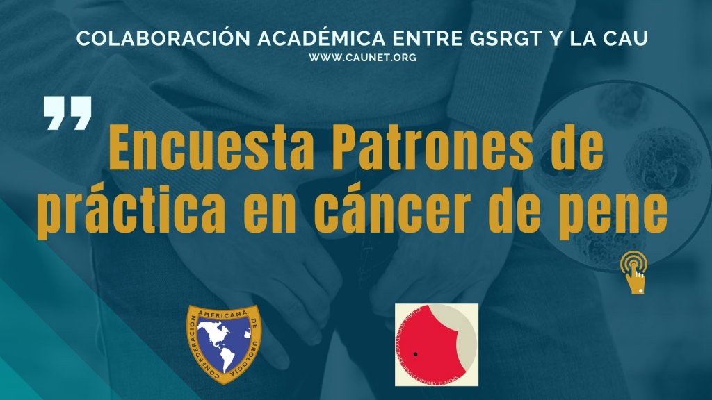 Confederación Americana de Urología (CAU) (@cau_uro) on Twitter photo COLABORACIÓN ACADÉMICA ENTRE GSRGT Y LA CAU
El GSRGT ha elaborado este cuestionario con el objetivo de recopilar información sobre los patrones de práctica entre los expertos de todo el mundo que se ocupan del cáncer de pene.
Enlace en español:bit.ly/3lV13Cp
<a href="/GSRGTPath/">GSRGT Pathology</a> COLABORACIÓN ACADÉMICA ENTRE GSRGT Y LA CAU
El GSRGT ha elaborado este cuestionario con el objetivo de recopilar información sobre los patrones de práctica entre los expertos de todo el mundo que se ocupan del cáncer de pene.
Enlace en español:bit.ly/3lV13Cp
<a href="/GSRGTPath/">GSRGT Pathology</a>