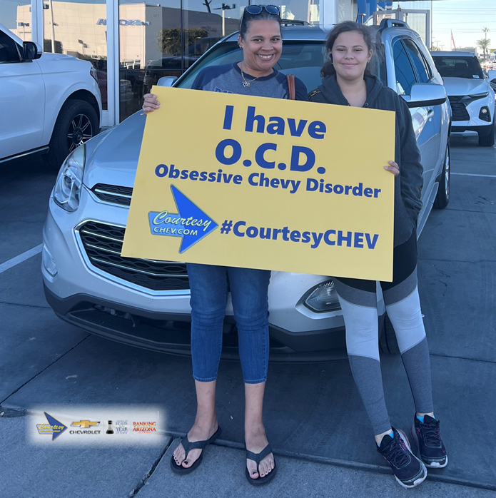 CourtesyChevCom's tweet photo. Congratulations Alan on a happy π purchase of this beautiful 2016 #ChevroletEquinox, assisted by Ernie Hernandez. Interested in a great deal on a quality #CourtesyChevrolet vehicle? Call Ernie at 623-277-8187. #TheCourtesyWay #FindNewRoads #Equinox #Chevrolet #ErnieH4AChevy https://t.co/0NTN08zFJ6