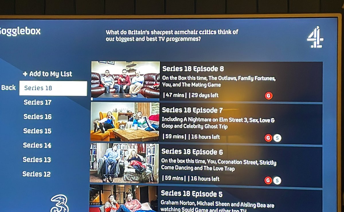 aammyyeess's tweet photo. @Channel4 how come there are no subtitles for episode 8 of #Gogglebox on @All4?! We’ve kept quiet through weeks of no subtitle access, but we’re really fed up now 🙄 https://t.co/Y5FztuJ0iK