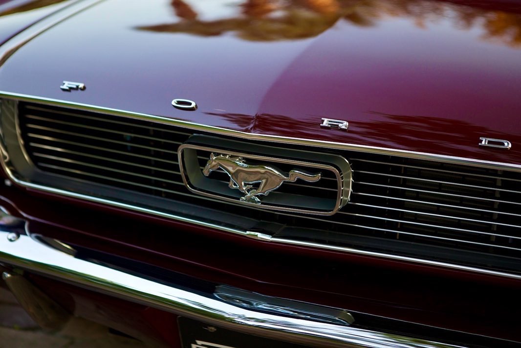 This is car #95, a #Revology 1966 #Mustang Convertible in Vintage #BurgundyMetallic.  This car is a gift from an employee-owned company to its founder on a major anniversary.  We are honored to be chosen for such a special occasion, and we hope the founder will love it!