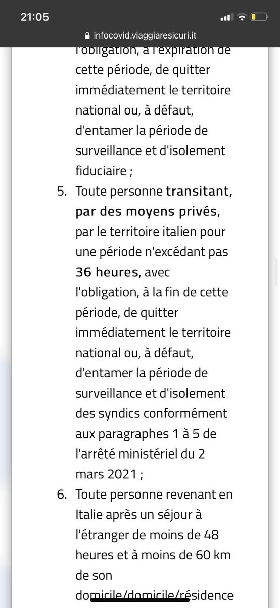 ninoucha__'s tweet photo. @ItalyinCasa @ItalyinMorocco Je viens de lire qu’il y avait exemption si nous transitons -36h sur le pays et qu’on prend une autre vol pour aller dans un pays de liste C qu’on est exempter du test Covid https://t.co/51wQg7KQRs