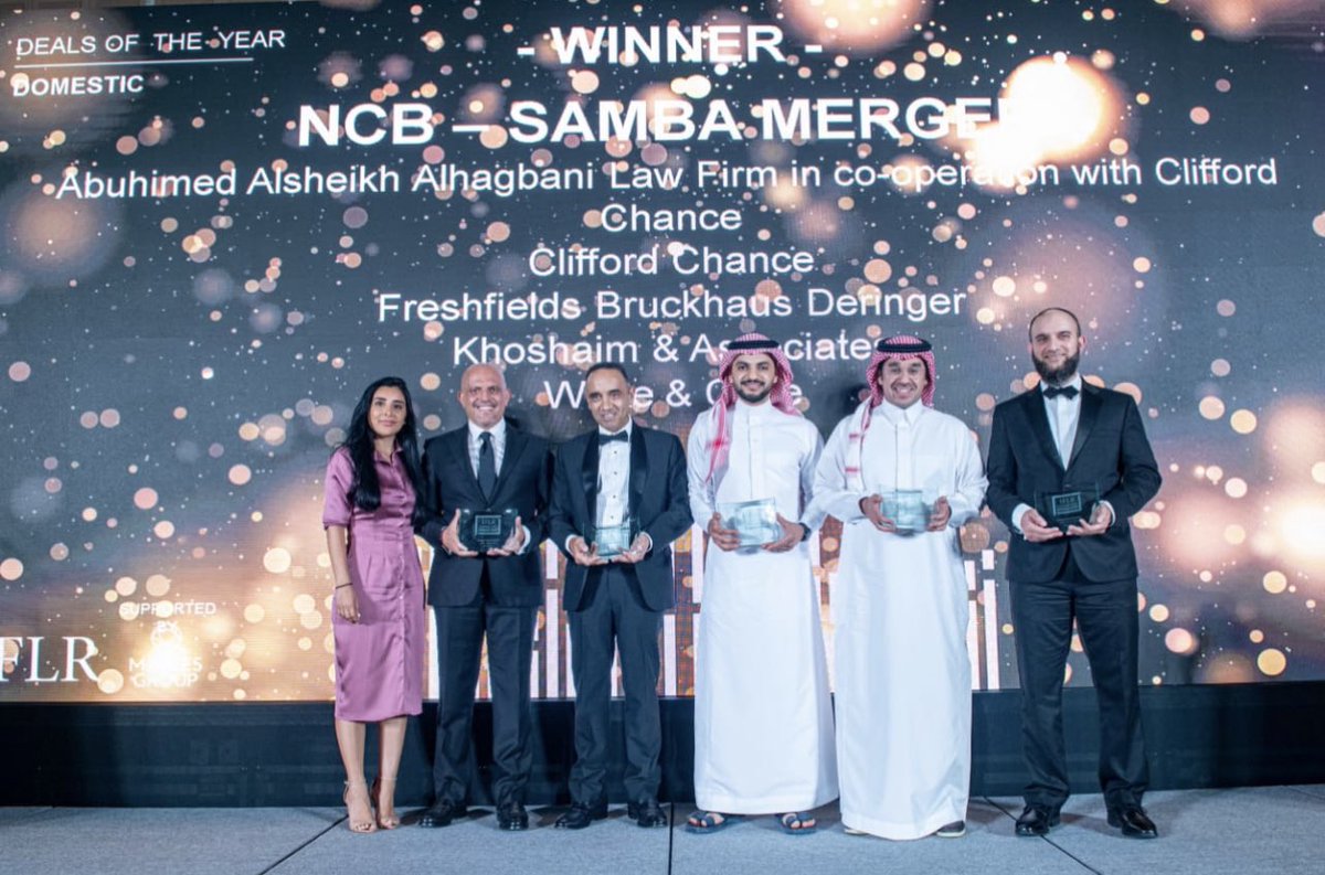 لله الحمد والشكر اولا ثم بجهود فريق رائع من زملائي الشركاء ومحامين واداريين حصدنا هذه السنه جائزة افضل شركة محاماة في المملكة كذلك جائزة افضل صفقة في المملكة في دورنا كمستشار قانوني في صفقة اندماج البنك الاهلي مع بنك سامبا. الوصول للقمة صعب ولكن يبقى الاستمرار في القمة الاصعب 💙