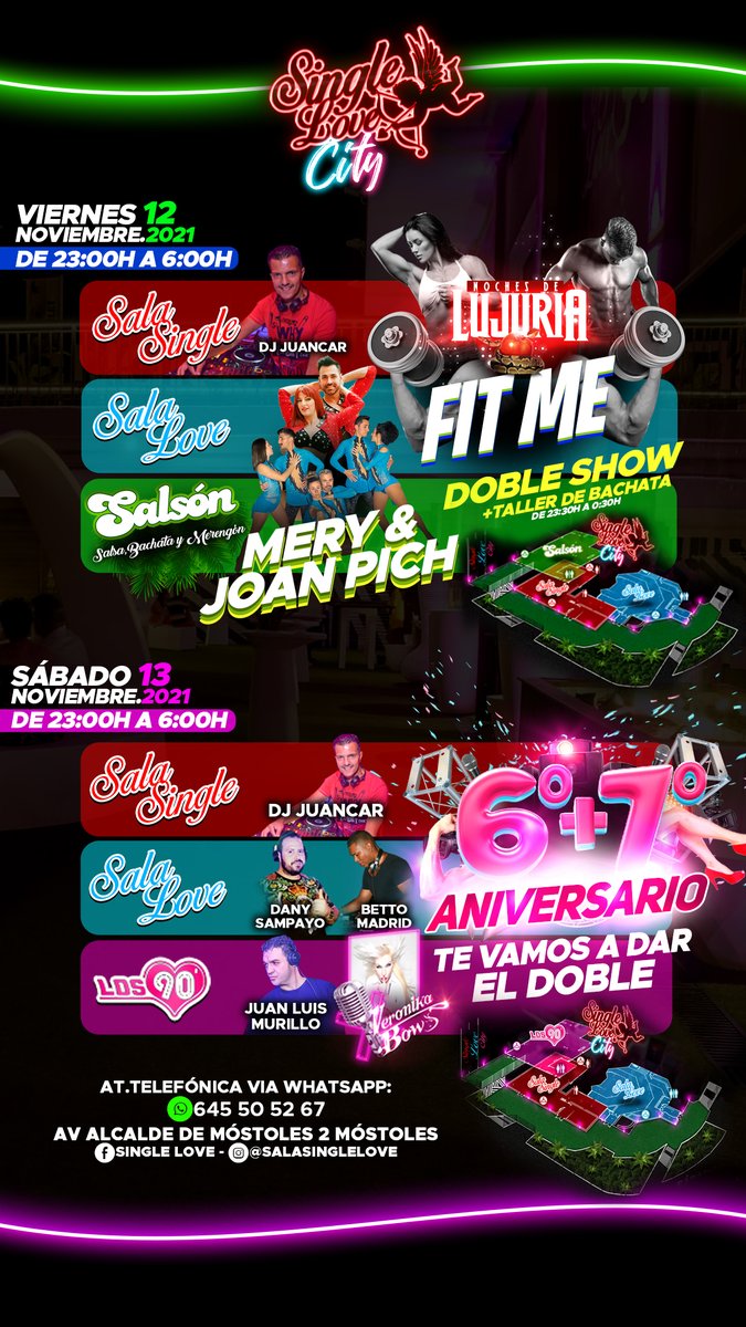 SalaSingleLove's tweet photo. ¡El próximo fin de semana en Single Love es INDESCRIPTIBLE! ¡Se nos va de las manos el aniversario! ¡No esperes mucho no te vayas a quedar en la puerta! ¡El aforo es limitado! 🔇🔇

✴️Reservas vía Whatsapp en el 645 50 52 67☎️

#singlelove #singlelovecity #programacion #mostoles https://t.co/xdLjUKZndl