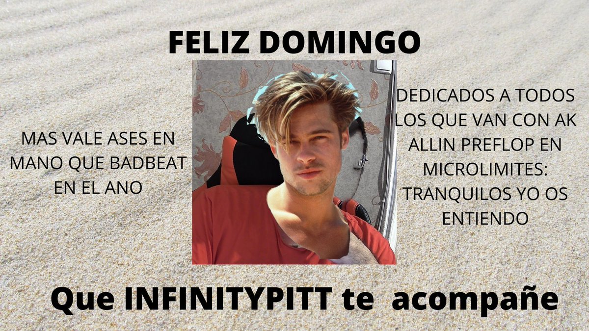InfinityPokerYT's tweet photo. Hola a todos que tengais un #FelizDomingo, o como dirían en algunos paises un #BuenDomingo, de todas maneras que tengais un Feliz Día, #PazYBien y prosperidad para todos. Se que suena todo muy cursi pero os deseo que este día sea el mejor.
#poker 
#pokerenespañol https://t.co/T5htJ288zh