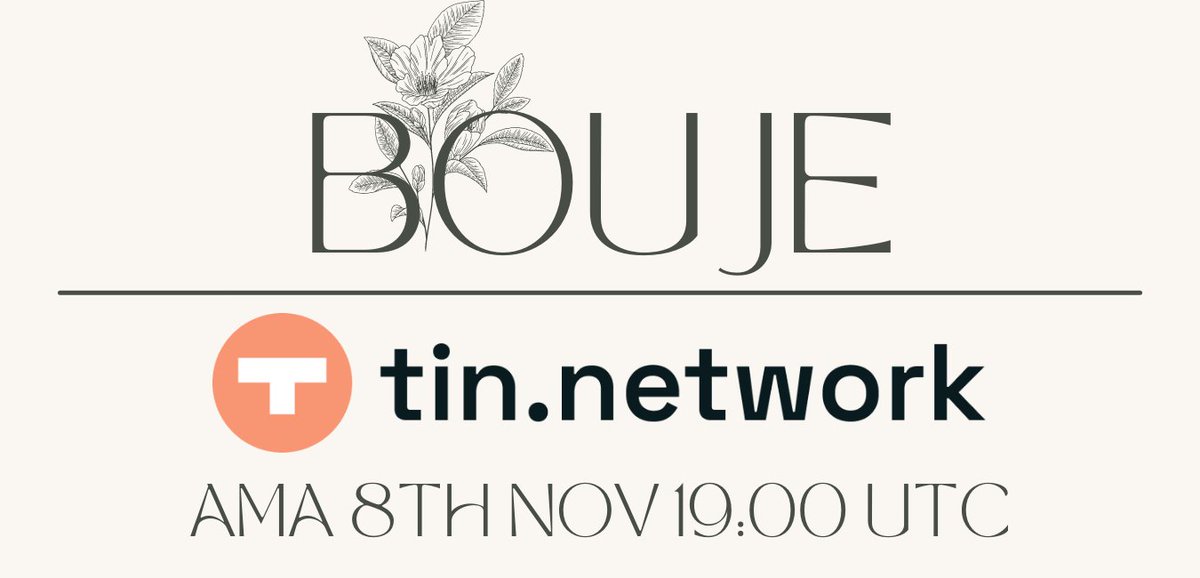 BoujeFinance's tweet photo. We will be holding an in-house AMA with @tinnetwork_defi in our telegram, https://t.co/eHO763QN4N on the 8th November 19:00 UTC come join us! https://t.co/g1Bmz0KO3R