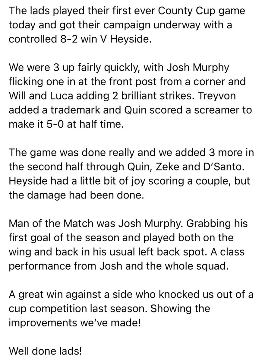 Reddish North End U13 Yellows tweet media