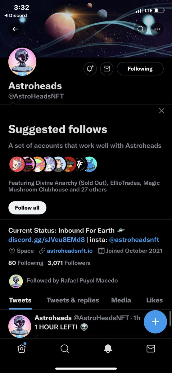 Kevinho561's tweet photo. @AstroHeadsNFT Also, Twitter followed! https://t.co/ohUlpceHfx
