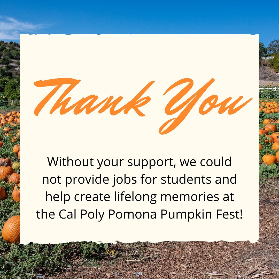 CPPAgriscapes's tweet photo. That’s a wrap on the 28th Annual Pumpkin Fest! 🎃🧡 Thank you to everyone that joined us, it was so great seeing all of your smiling faces after so long! We greatly appreciate your support and hope you had a wonderful time at the Farm! 🎃🌽🐑🌾 #cpppumpkinfest2021 #calpolypomona https://t.co/F3TGJ1NqL8