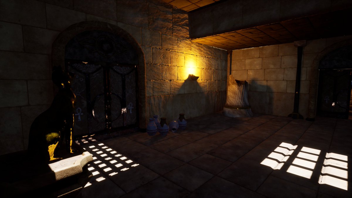 RiotEsper's tweet photo. Here are some more recent shots from the upcoming Desert Temple pack I'm working on. Walls were completely reworked, floors heavily revised.
Screenshots in @UnrealEngine. Will be available for #UE4 and then #Unity.
#gamedev #3Dart #gameart #assetpack #gameassets #desertfantasy https://t.co/DaTXMx6hxZ
