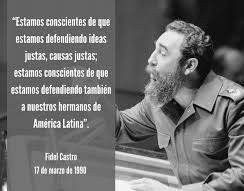 El pensamiento de #Fidel siempre vigente. Fidel nos enseñó de  solidaridad, justicia y humanismo, con esos preceptos creció la Revolución cubana;  más que amigos, hemos ganado hermanos para toda la vida  #LaRazonEsNuestroEscudo #UnidosEnVictoria