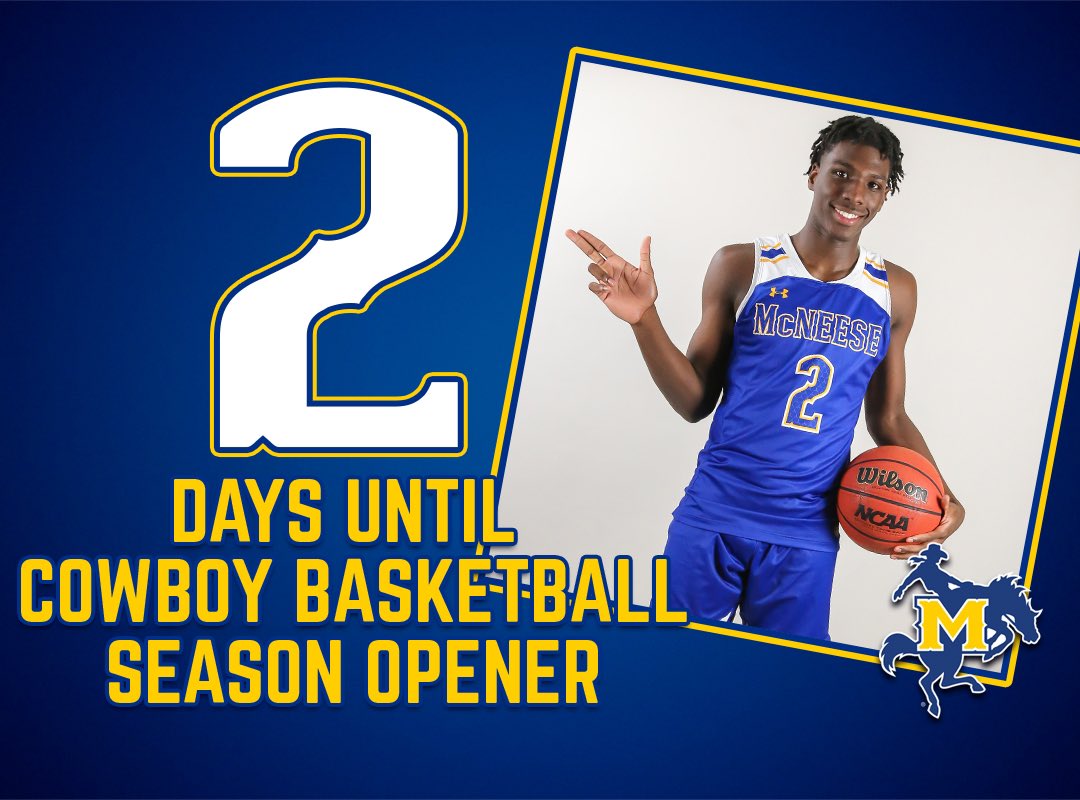 McNeeseMBB's tweet photo. ✌️ Days left till Dallas😎

#GeauxPokes | #writeOURstory https://t.co/oGb1HdmQOz