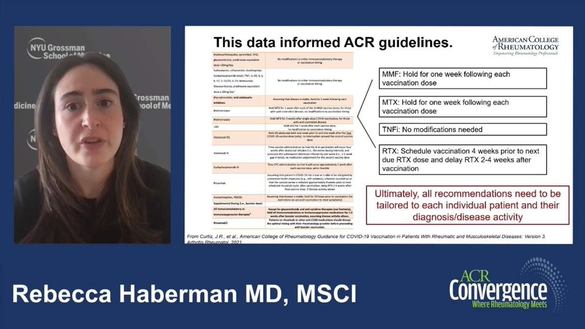 Nellziade's tweet photo. Which treatments have a negative impact on #COVID19 #Vaccine #Immunogenecity? 🤔
🔺Rituximab
🔺Methotrexate
🔺Prednisone
🔺MMF
Which treatment does NOT have a negative impact on #COVID19 #Vaccine #Immunogenecity? 🤔
🔻TNFi
#ACR21
#ACRambassador https://t.co/6XhjAKG0CN