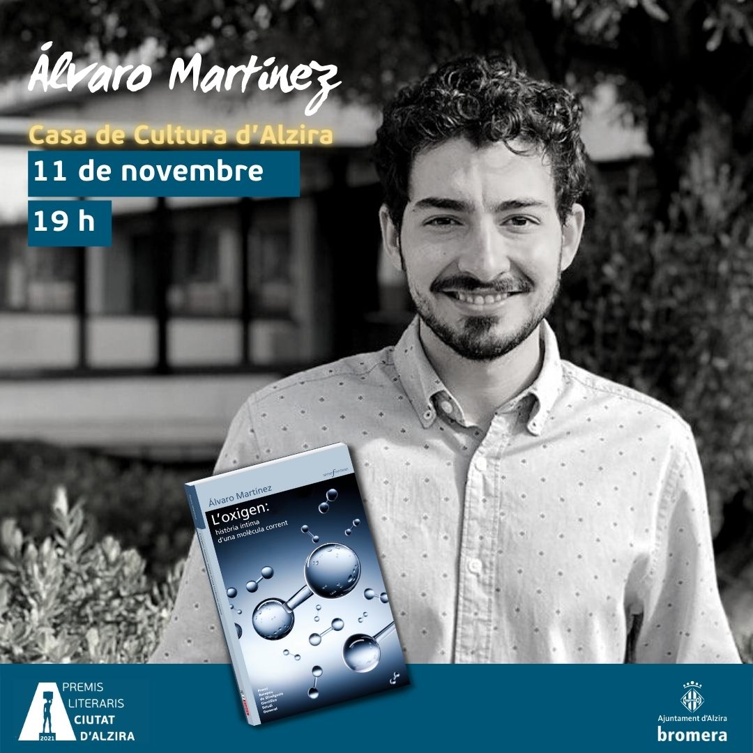 bromera's tweet photo. 🔵#PLCA2021 👩‍🔬🔬 Eres de #ciències però també t'estiren les #lletres? No et perdes la conversa entre el Premi Europeu de #DivulgacióCientífica Estudi General i la periodista @reisjuan sobre l’#oxigen, una molècula... corrent?
T'hi esperem!⚛️👌

@AjuntAlzira @UV_EG https://t.co/nHChmKAiYs