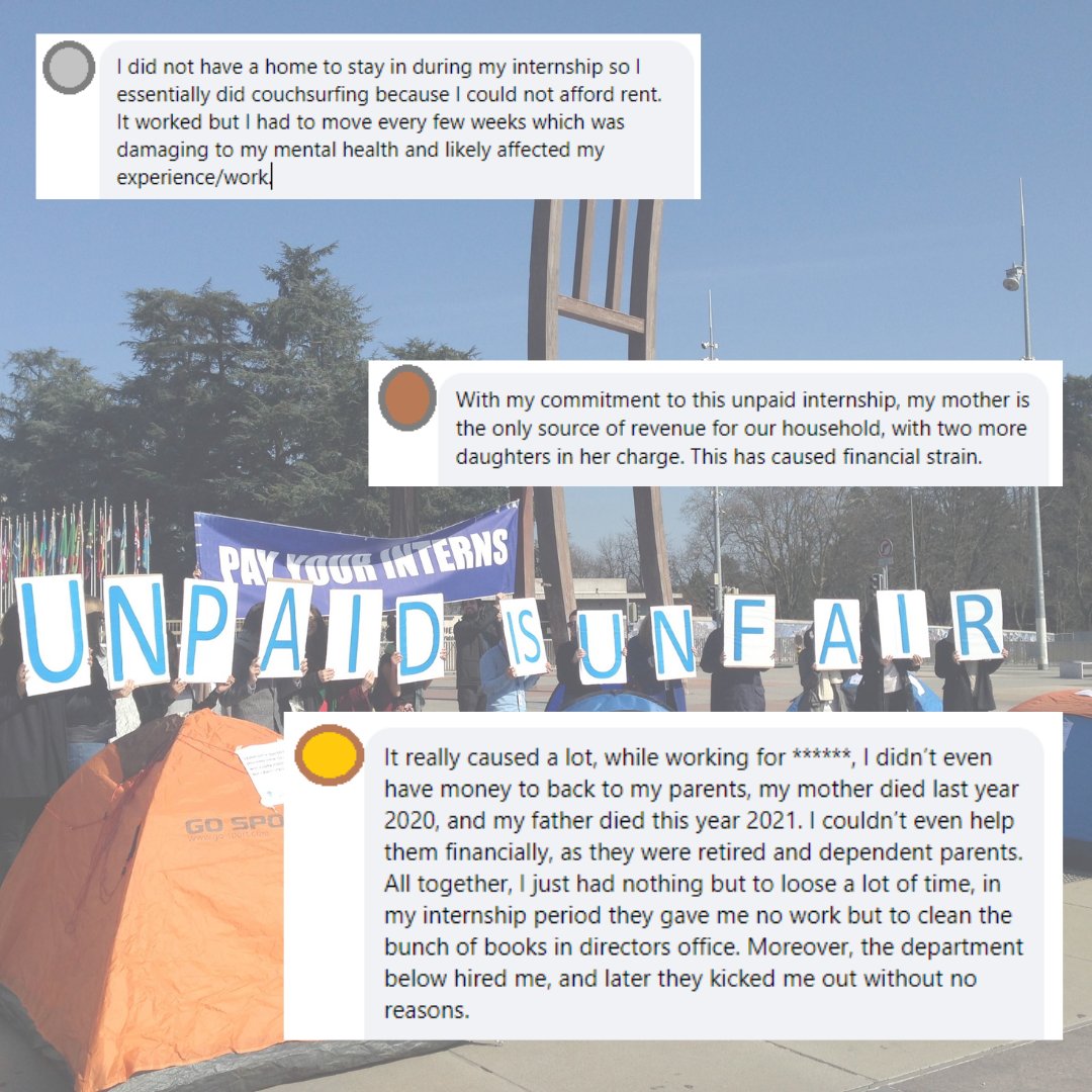 FII_UNHQ's tweet photo. Have you ever felt like your workplace didn't care much about you? Many UNpaid interns feel like that. It's time for change.
Here are some replies from our annual survey. Join the annual International Interns' Day on Nov 10 &amp; hear more about the results: https://t.co/DRs0hmztqS https://t.co/FGY6Dt6JhS