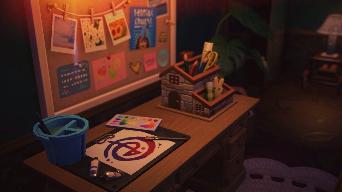 MrDoodlezz's tweet photo. This is where I sometimes do my art stuff. #ACNH https://t.co/68f0qenJhR
