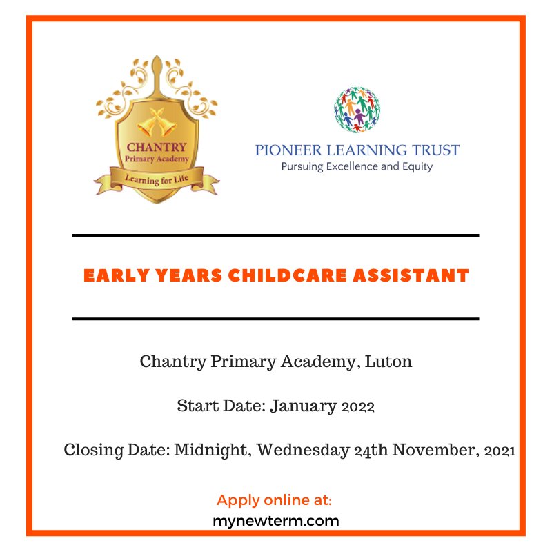 chantryprimary's tweet photo. We have incredible opportunities to work in our Early Years provisions. working with babies - 3 Yr olds in our school's crèche, wraparound care and nursery. Apprenticeship or experienced EYFS assistant. Apply now!
https://t.co/4Rmi78uzVM
#EYFS #apprenticeships #jobs #Edujobs https://t.co/pIRhiCjNwR