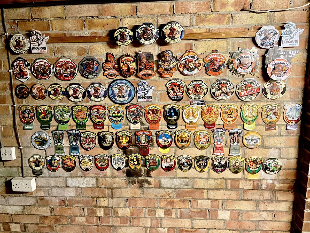 Garage Pump Clip Collection. What do you think <a href="/HobgoblinBeer/">Hobgoblin</a>? I’m still after a Hakaroo, Ripsaw and Brewdolph! #wychwood #hobgoblin