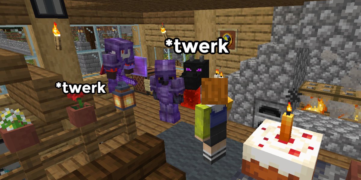 syeramon's tweet photo. AND theyre twerking to Minecraft Tunes I DON'T EVEN KNOW WHAT- 🙄🙄🙄
#Minecraft #Schenanigans #Friends #Elytra #Flying #Accidents #SYERAMON #VTuber #ENVtuber #TwitchStreamers #Streamer https://t.co/9SmLtkMT7f