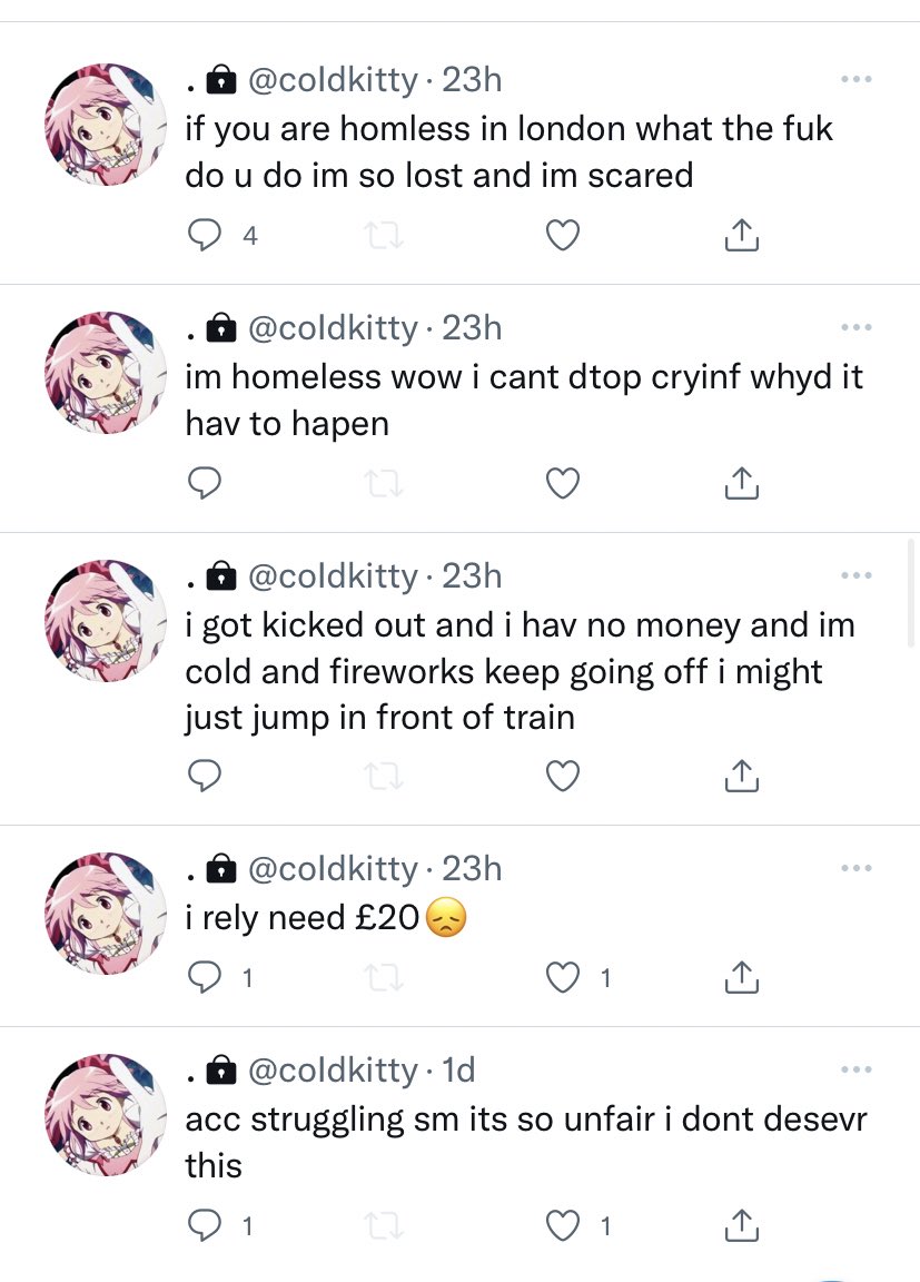 brownedcoffee's tweet photo. guys please donate to @coldkitty hes been kicked out of his home because he’s been outed to his parents and literally anything would help him right now. https://t.co/VeS2RxQeuK
