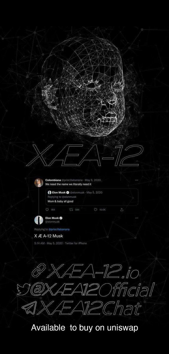 waqszzz's tweet photo. @davidgokhshtein Send Elon’s Baby Boy to the moon! 🚀🚀🚀🚀🚀@XAEA12Official #XAEA12 https://t.co/NhKDdkgEYH
