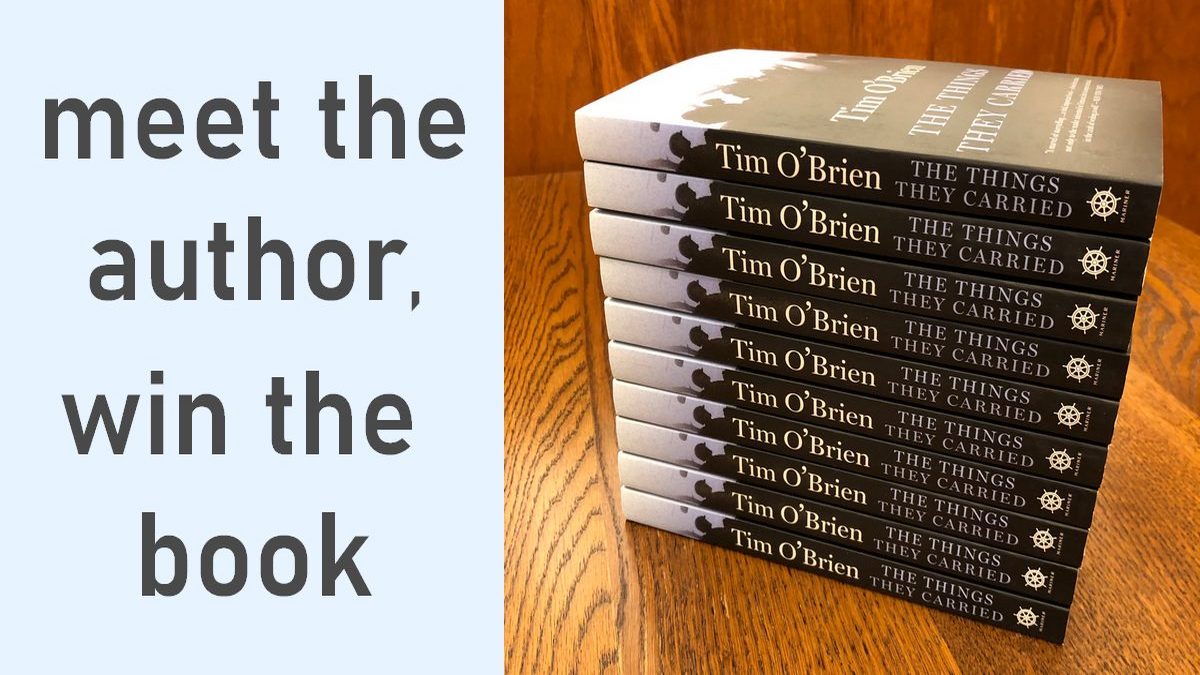 This Veterans Day join author Tim O'Brien &amp; filmmaker Aaron Matthews for a live conversation about war, family, writing, moviemaking &amp; more! The talk starts at 7:00 p.m. CST on Thurs, Nov 11. Free registration &amp; book drawing at carnegiestout.org/warandpeace