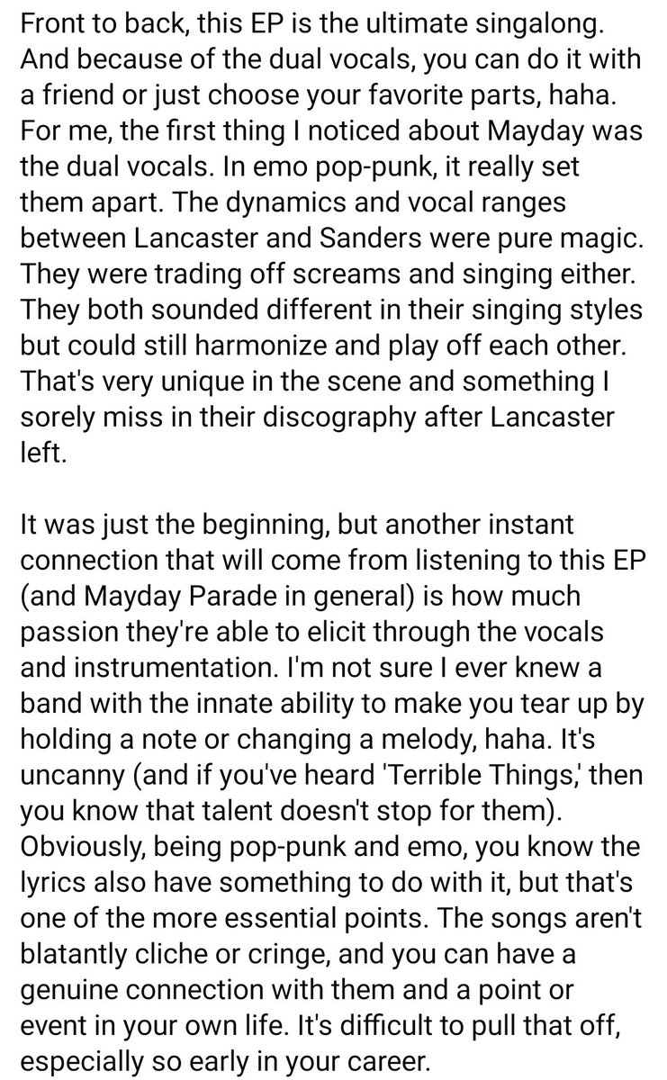 realIanScene's tweet photo. It's Day 197 of My Scene Reunion (or Breakdown from the Past) π€
Today, I listened to 'Tales Told By Dead Friends' by #MaydayParade!
Check out my thoughts below π
#PopPunk #emo #PopRock #dualvocals #alternative #scene #scenetalk #musictalk #scenemusic #sceneclassics https://t.co/kyBvZ5eBPD