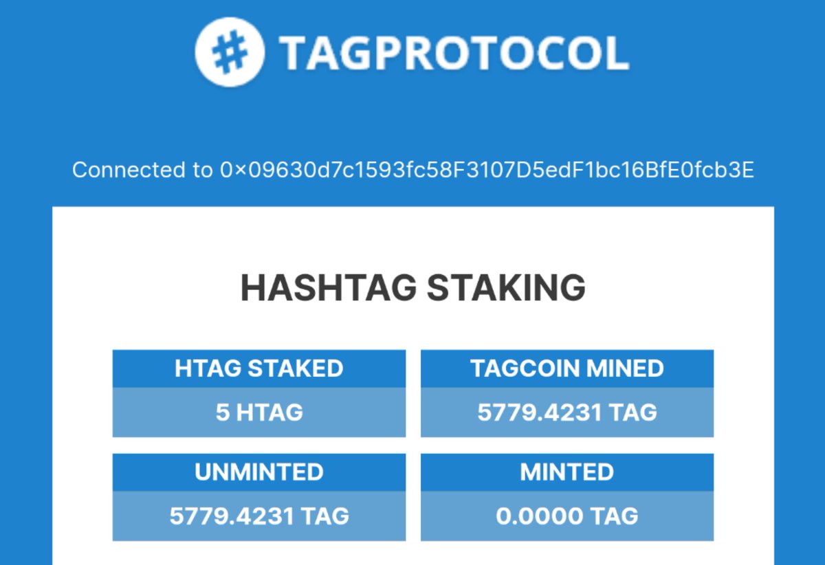 bedwinshots's tweet image. I invested $1400 to buy 5 # and every time they&apos;re used on Twitter, I mine #TagCoin.
2 months in and @tagprotocol is up to almost .11 per coin.

GO #tagarmy!!! #story #CryptoNews #cryptocurrecy #TAG #NFTs