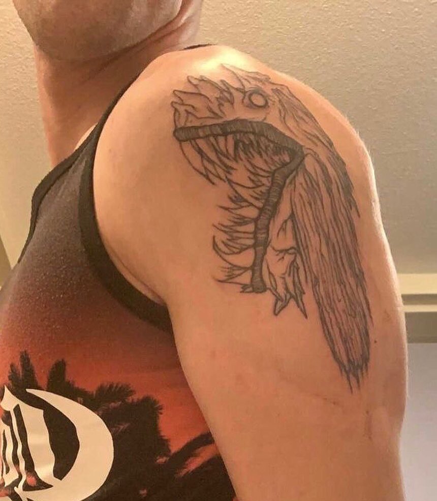 Tameloopmusic's tweet photo. I am honored this person chose my logo to be his first tattoo. The fact that my music affected someone to the point that they would permanently put my logo on their body just blows my mind. Connecting w/ ppl over love for music is one of my favorite things about being alive. https://t.co/Vco8XgjtXl
